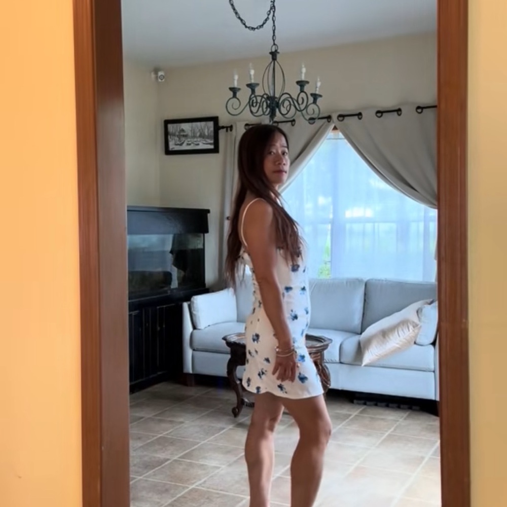 Princess Polly White and Blue Floral Mini Dress